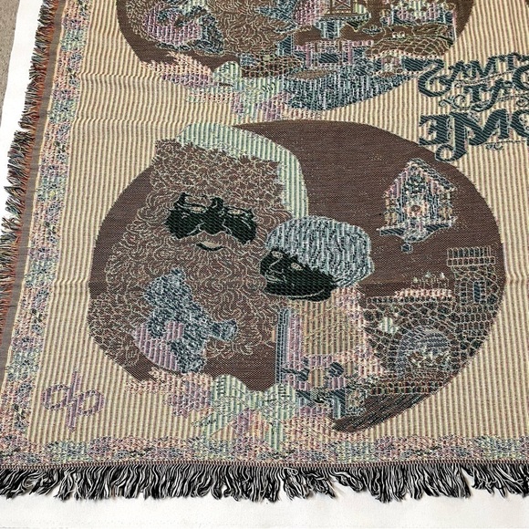 Chatham VTG tapestry woven Christmas Santa throw blanket - Picture 11 of 14